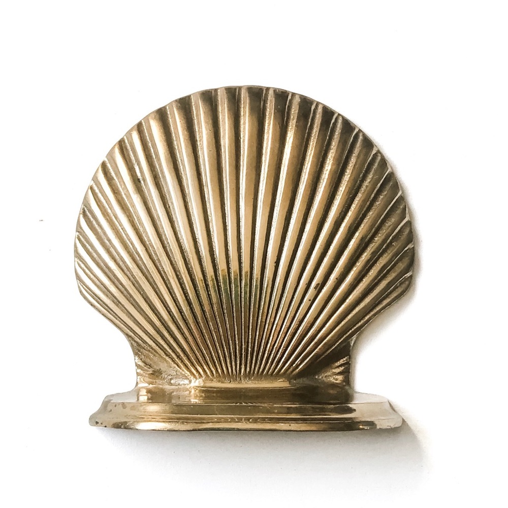 Brass Clam Shell Decorative Accent